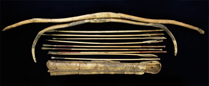 Bows, Arrows and Quiver from Genghis Khans army.