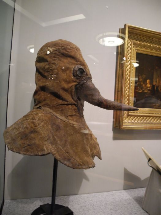 Plague doctor mask The nose cone was filled with strong smelling herbs
