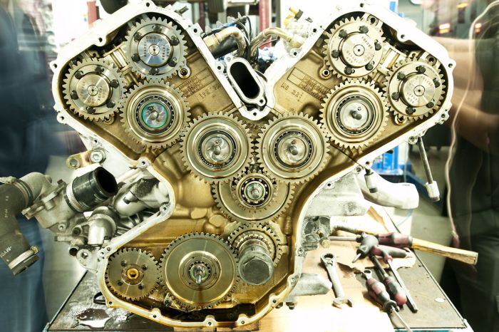 Ferrari Enzo cam and oil pump gear assembly