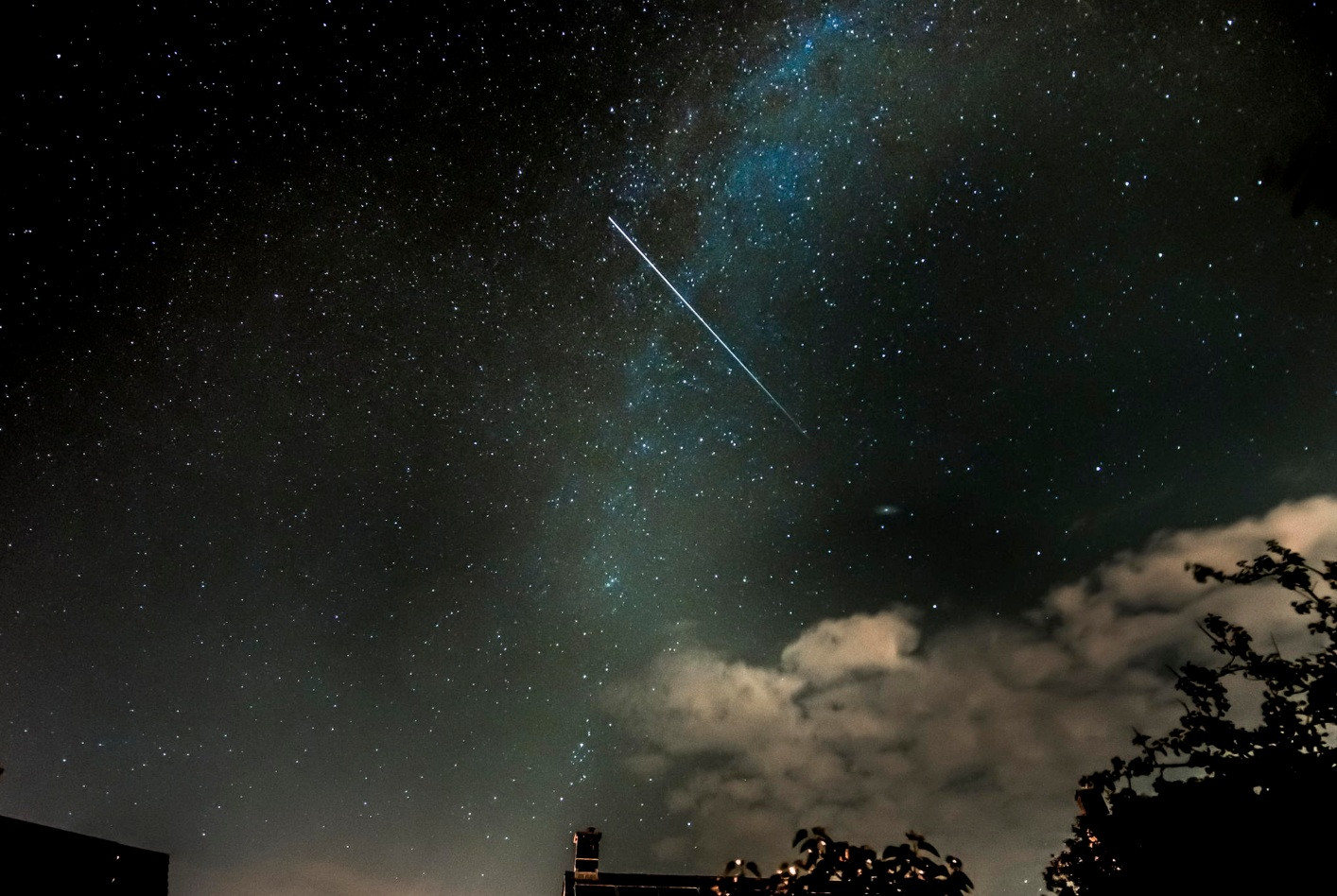 International Space Station shooting across the Milky Way in UK