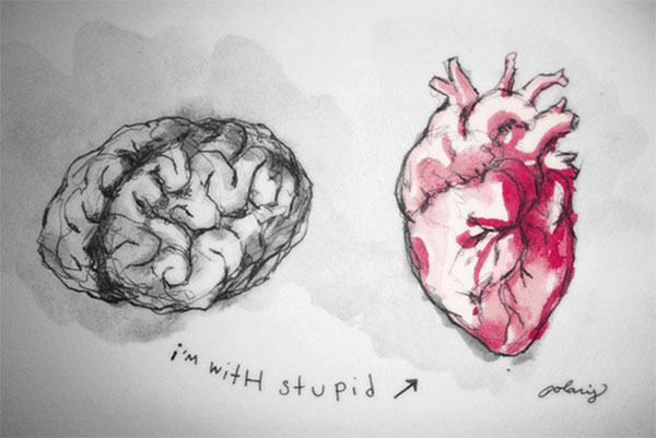 heart and brain gif - ' with stupid polary