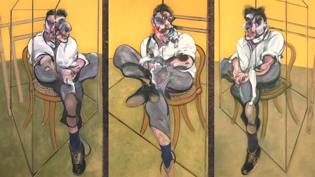 Francis Bacon, Three Studies of Lucien Freud, 1969, oil on canvas, 78 x 58 each canvas. Sold: 142.4 Million  To: Elaine Wynn, ex-wife of Steve Wynn