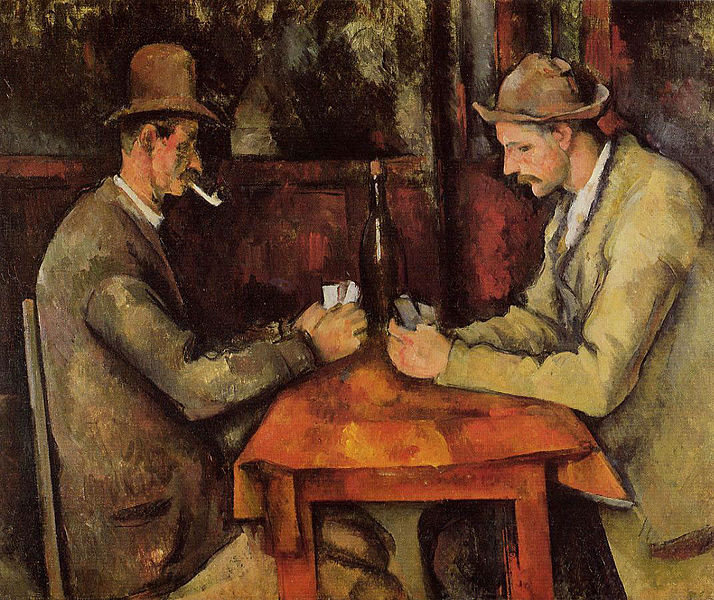 Paul Cezanne, Card Players 5th version, 1894-1895, oil on canvas.  Sold: 273 Million To: State of Qatar