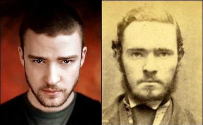 Justin Timberlake and this old time criminal.