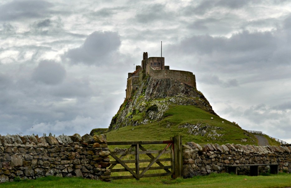 Lindisfarne Castle, Holy Island, EnglandBuilt in 1550, Lindisfarne controlled an area which frequently came under attack by the Scottish and the Vikings. When the English and Scottish thrones were combined, the castle, balanced on a hill of hard stone, fell into disuse.