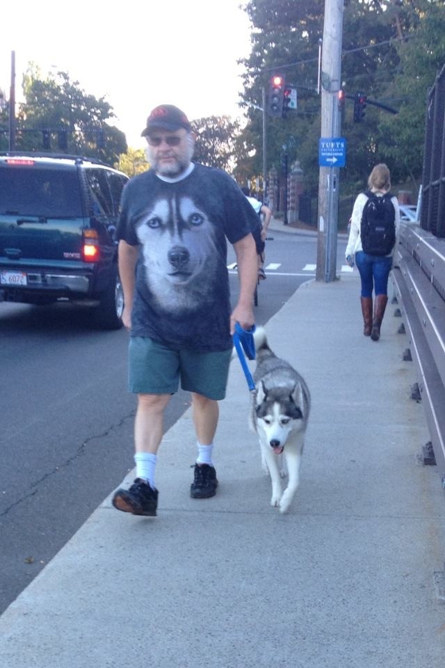 When this man and his dog showed the world their priorities.