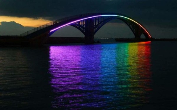 Head to Penghu, Taiwan, to see the colorful Xiying Rainbow Bridge