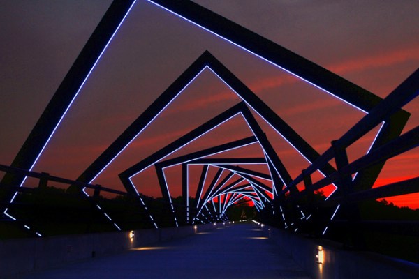 Viewing the High Trestle Bridge in Iowa is like staring down into a mineshaft