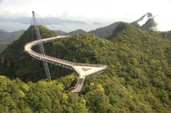 The Langkawi Sky Bridge in Malaysia is not for those who are deeply afraid of heights