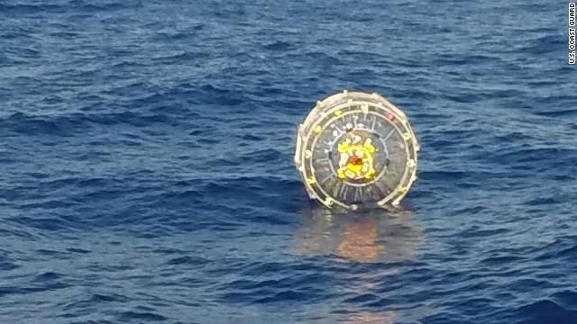 Coast Guard rescues man in inflatable bubble, who said he was running to Bermuda. He planned to run in the bubble in the mornings, cool off in the sea while leashed to the floating sphere, and sleep in a hammock inside it at night.