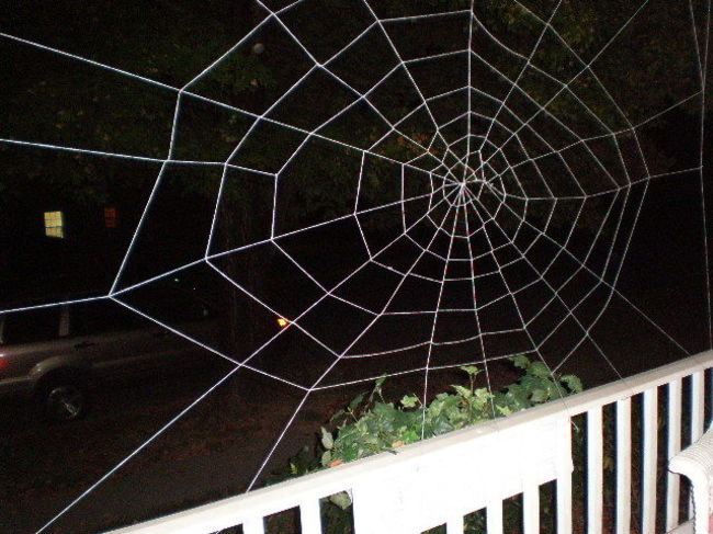Nothing says Halloween like a giant spider web!