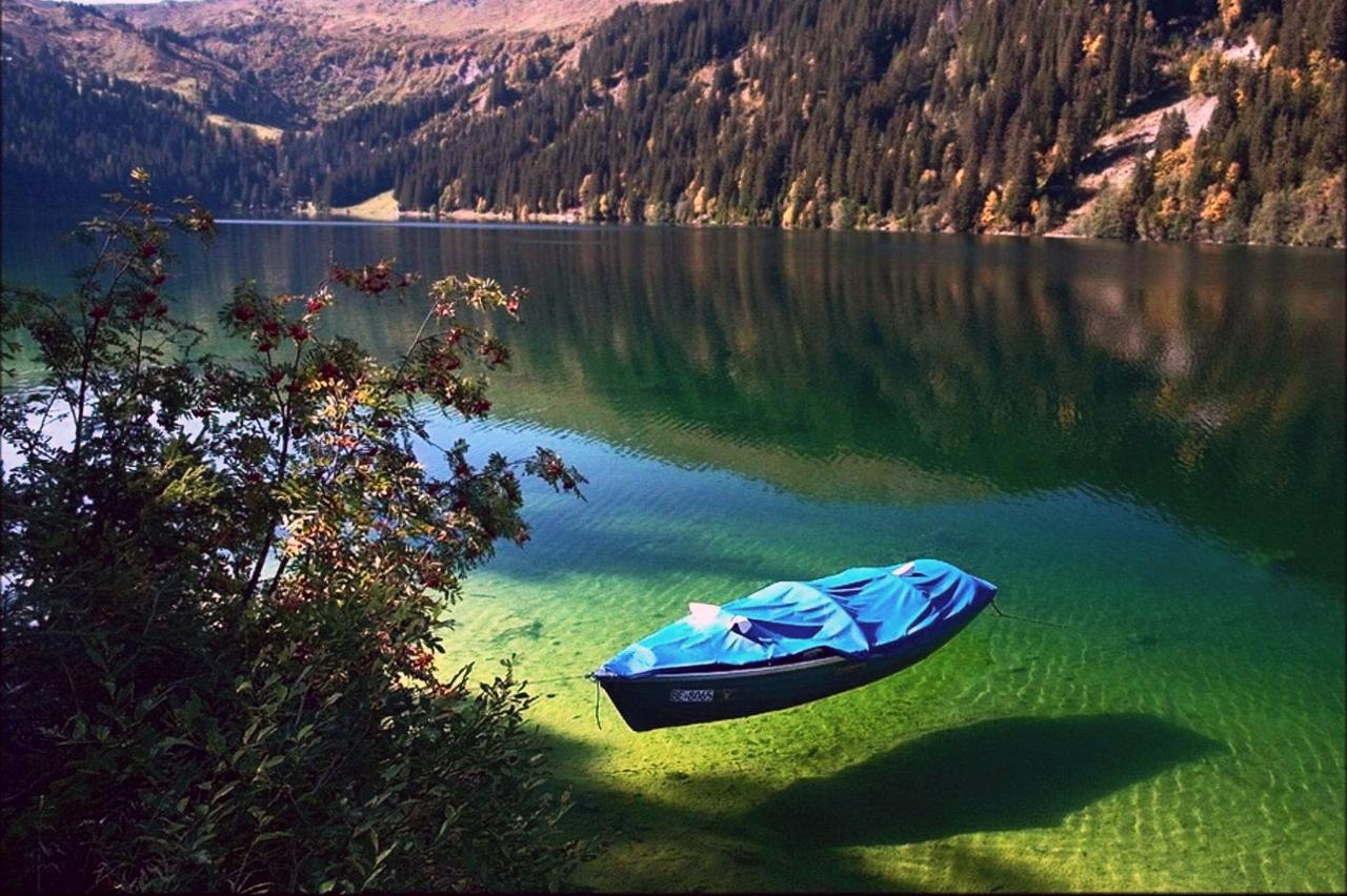 Boat in clear water.