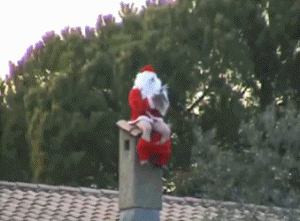 Definitely don't want this Santa anywhere near your chimney.