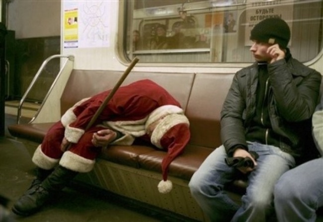 Passed out Santa.