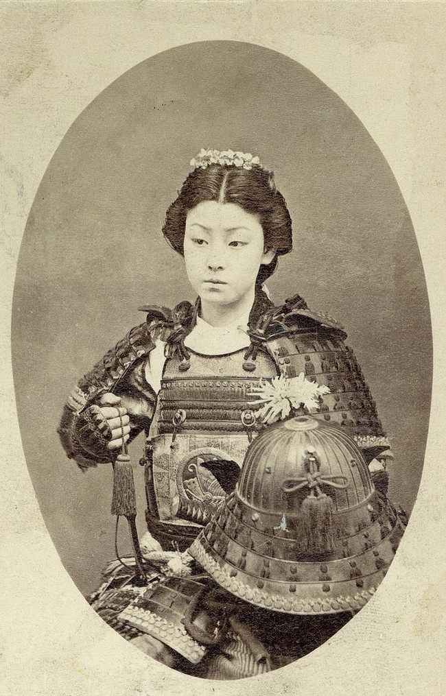 Photograph of a samurai warrior. c. late 1800s