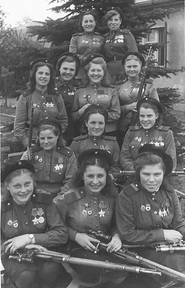 Female snipers of the Soviet 3rd Shock Army. May 4, 1945