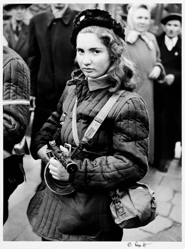 Erika, a 15-year-old Hungarian fighter who fought for freedom against the Soviet Union. October 1956