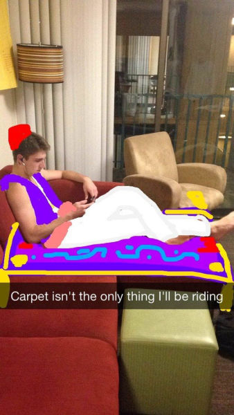 snapchat funny things to do on snapchat - Carpet isn't the only thing I'll be riding