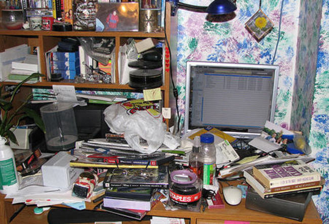 Your desk is a place to put things, not do things.