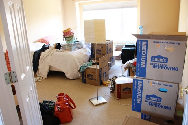 You still have unpacked boxes. You moved in 3 years ago.