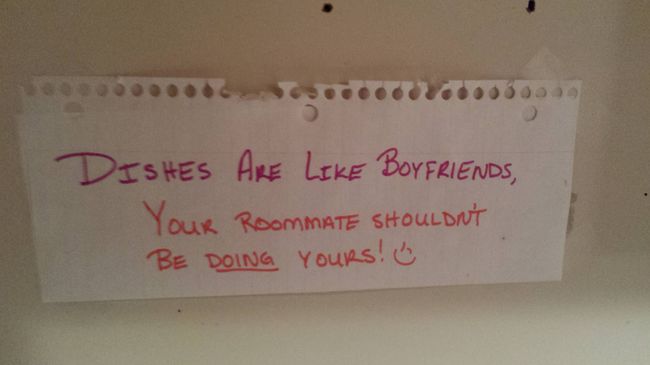 There are notes like this all over your house. If only they were addressed to someone...