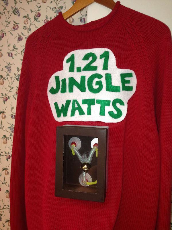 pun back to the future ugly sweater - 1.21 Jingle Watts