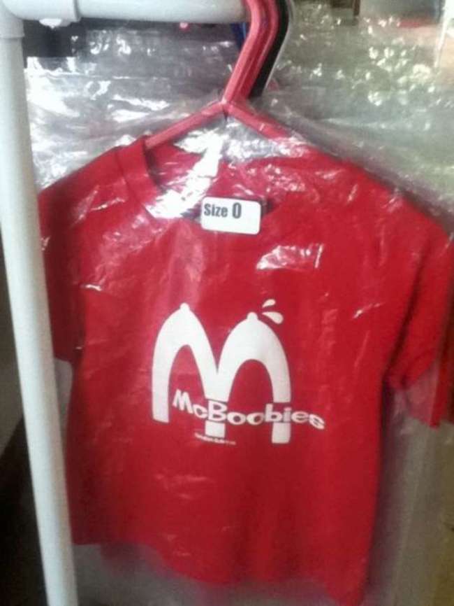 inappropriate shirt for kids - Size 0 McBoobies