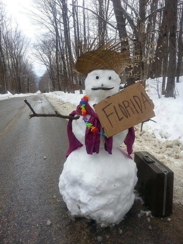 Even the snowmen are over it: