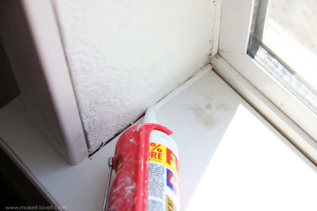 Fortify window frames with caulk to eliminate leaks. Caulking window frames only costs a few dollars and can be done in minutes. It's a small job that adds up to big savings, especially in older, drafty houses.