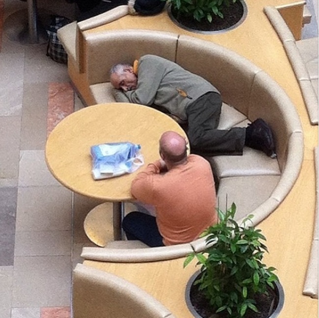 men in malls table