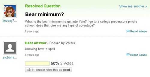 The 28 Most Ridiculous Yahoo Answers Questions Of 2014 Gallery