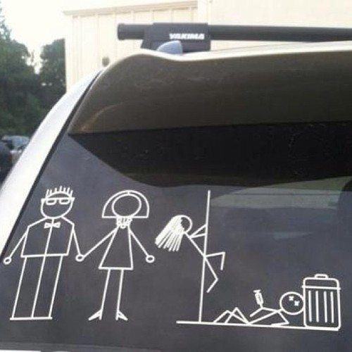 funny rear window family decals