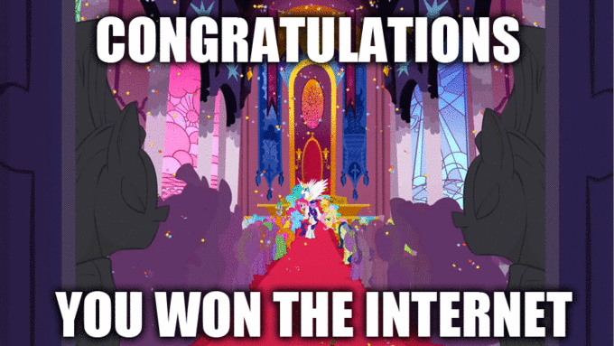 Let's stop telling everyone they won the internet. You posted a meme about Dominos Pizza. Settle down.