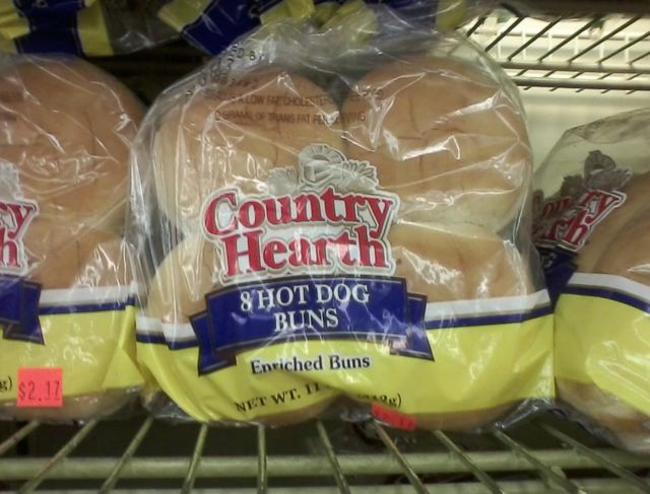 expectation vs reality funny product labels - Country Hearth 8 Hot Dog Buns Enriched Buns Net Wt. 1