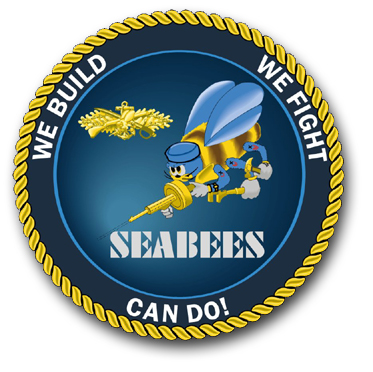 The Seabees patches were worn on the jackets because the Navy Seabees actually helped build the set for Top Gun. The Seabees are a construction unit.
