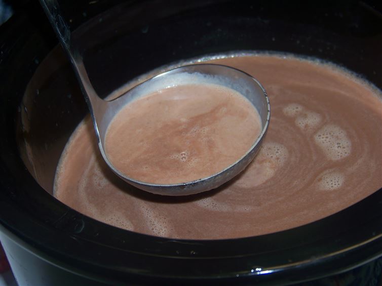 Use your slow cooker to make hot chocolate for the entire family.
