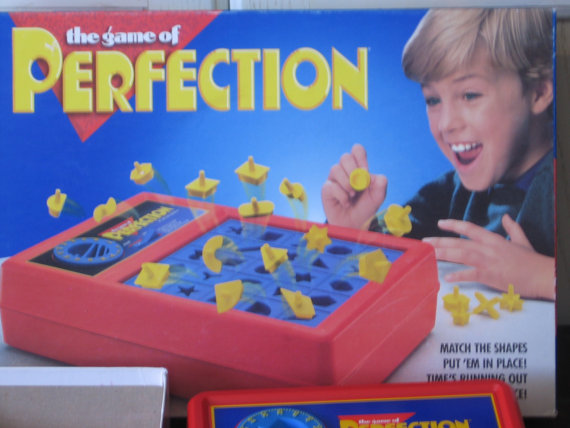 The game of Perfection:Basically, it's a heart attack waiting to happen the board will pop loudly and send the pieces flying.