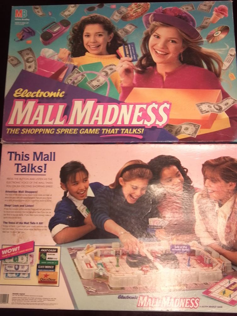 Mall Madness:The goal of the game is to purchase six items and return to the parking lot. While you have unlimited money on your credit card, you can only use the cash you have to purchase items, and if you run out, you have to go to the ATM to withdraw more, so you want to try to purchase things that are on sale.