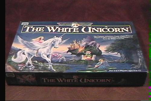 White Unicorn:Only the bravest Princess can free the unicorn from the evil magician's banishment. This is a basic roll-and-move board game, but with a mystical theme