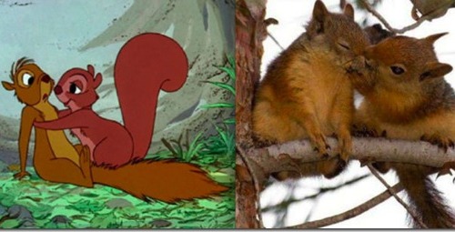 Wart and Little Girl Squirrel from "The Sword in the Stone"