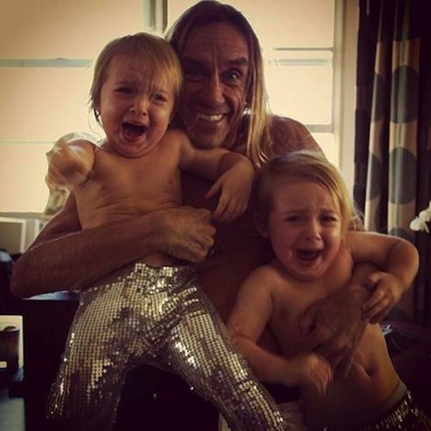 You can't blame Iggy Pop for this photo, the poor kids think the leather couch came to life and wants to eat them.