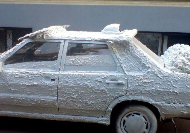 Foamed the car…ouch.