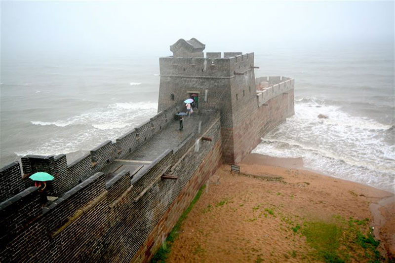 This is where the great wall of China ends.
