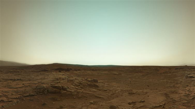This is a view from Mars.