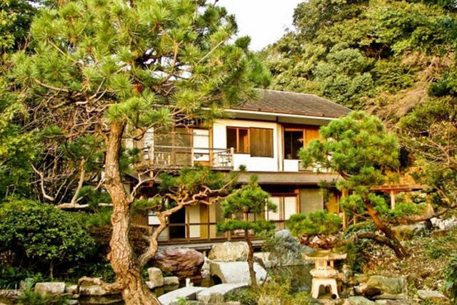 JAPAN: This secluded house sits atop ’turtle mountain’ in a large bamboo forest, and is on the market for $9 million.