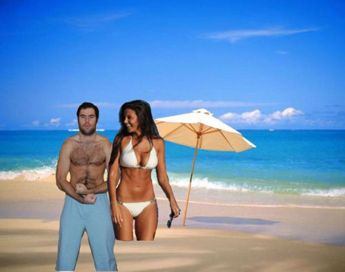 fake photoshop beach