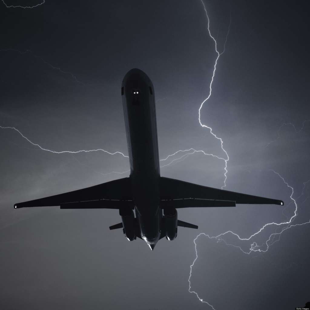 Airplanes are often struck by lightning mid-flight, but the passengers rarely notice.
