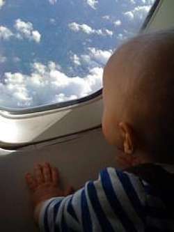 More than likely, someone has changed a baby's diaper on your tray table.