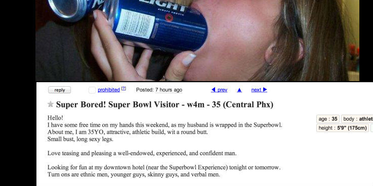 Posts From People Trying to Get Laid at the Super Bowl