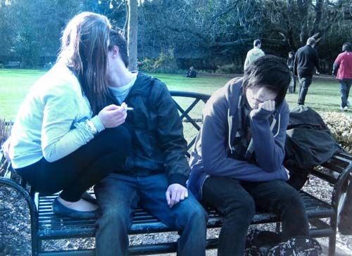 third wheel emo couples and a third wheel